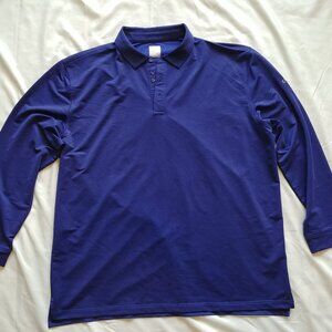 Callaway Opti-Dri Pullover Shirt Men's 2XL Blue 3/4 Sleeve Active Wear Casual.